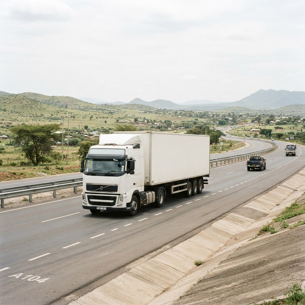 Fitzgerald Meelk Limited commercial haulage truck on active road logistics operations